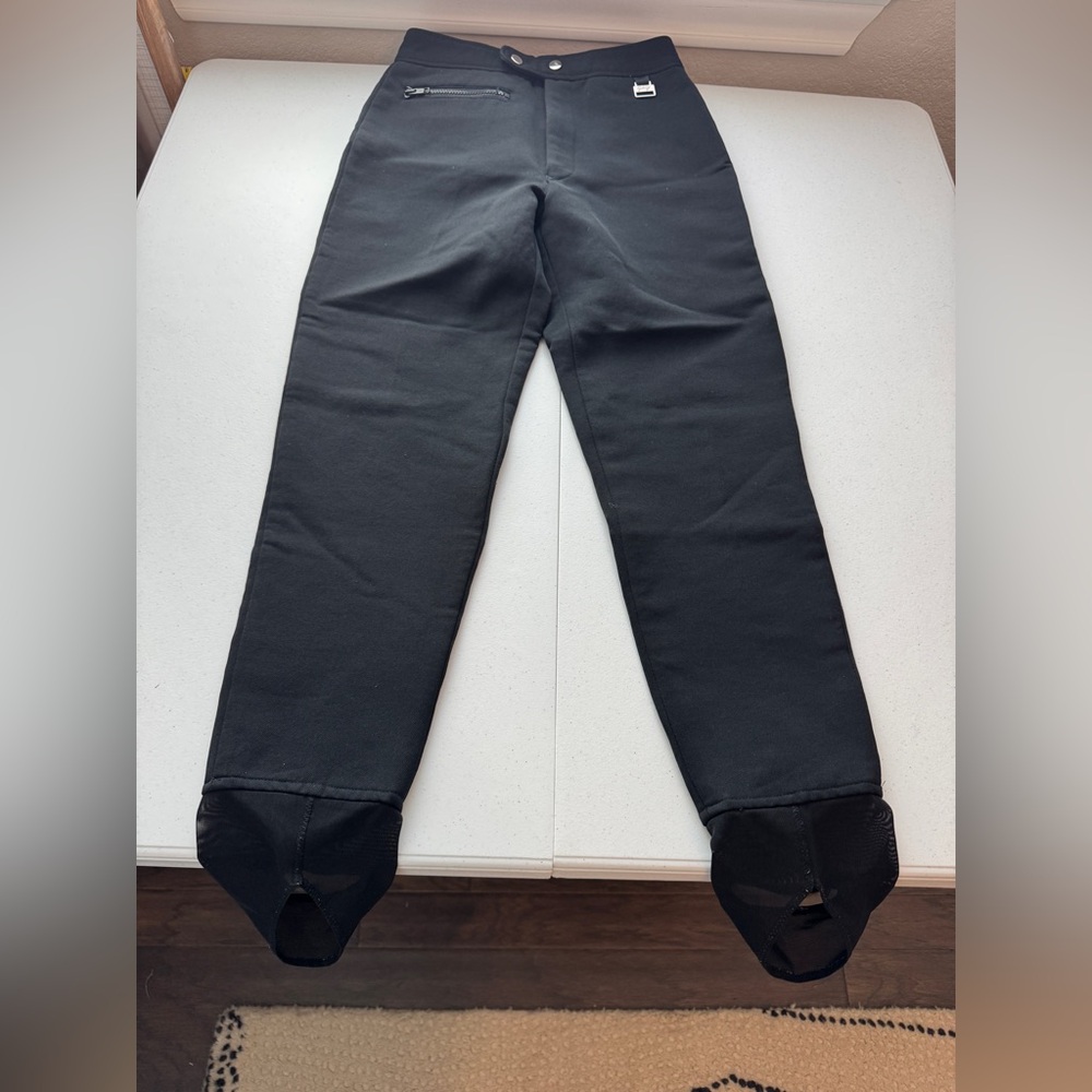 Black Stirrup Subello Ski Leggings with Stirrups
